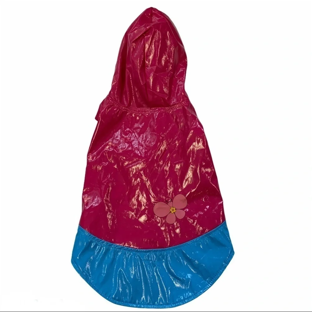 PINK Blue Reversible Dog Raincoat